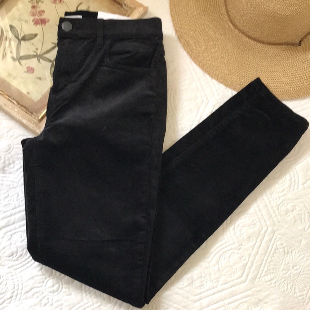 NWT Loft Velvet Skinny Pants Black - Picture 1 of 13